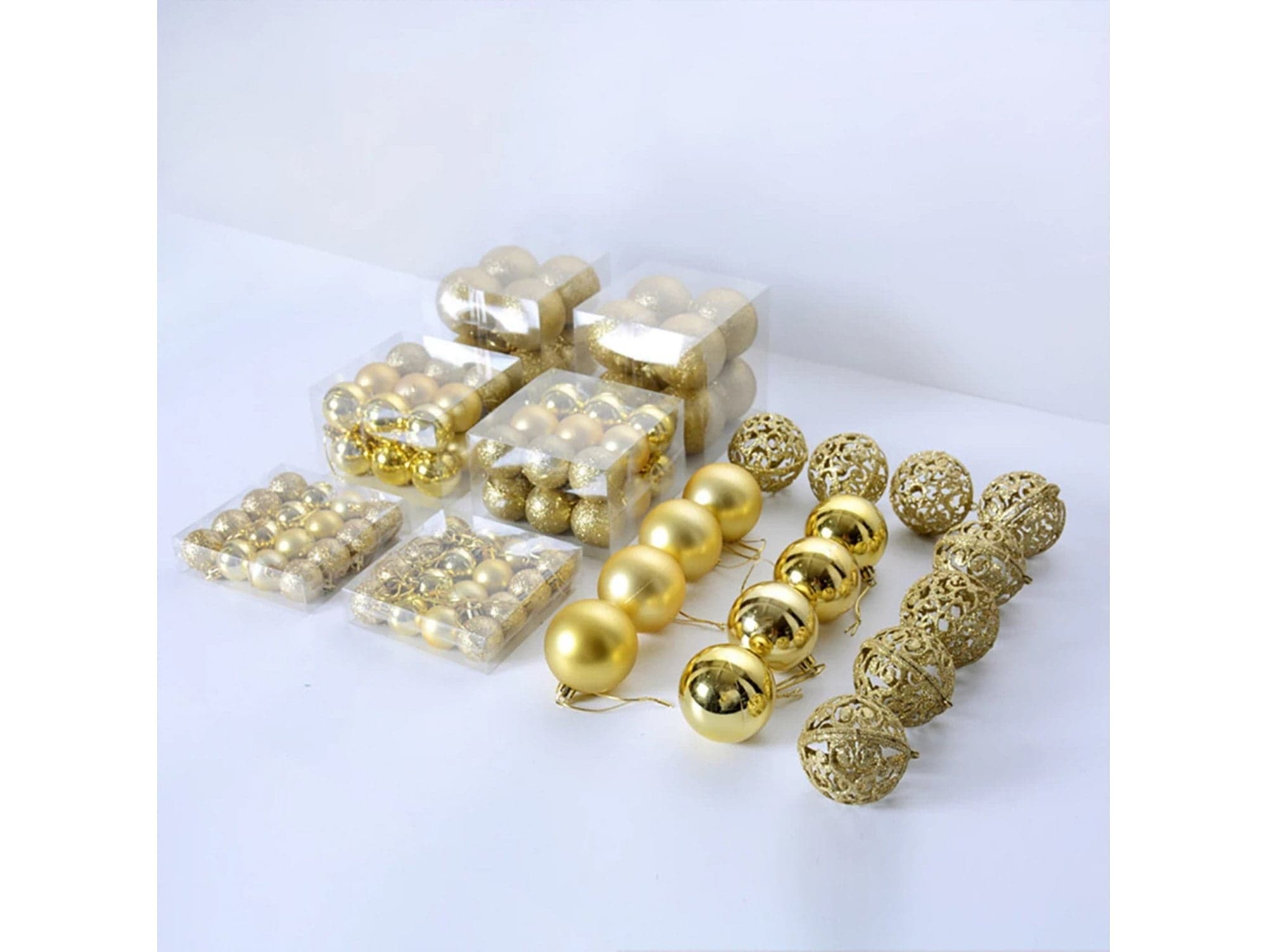 Bombki choinkowe 6/4/3cm 100szt duży zestaw święta