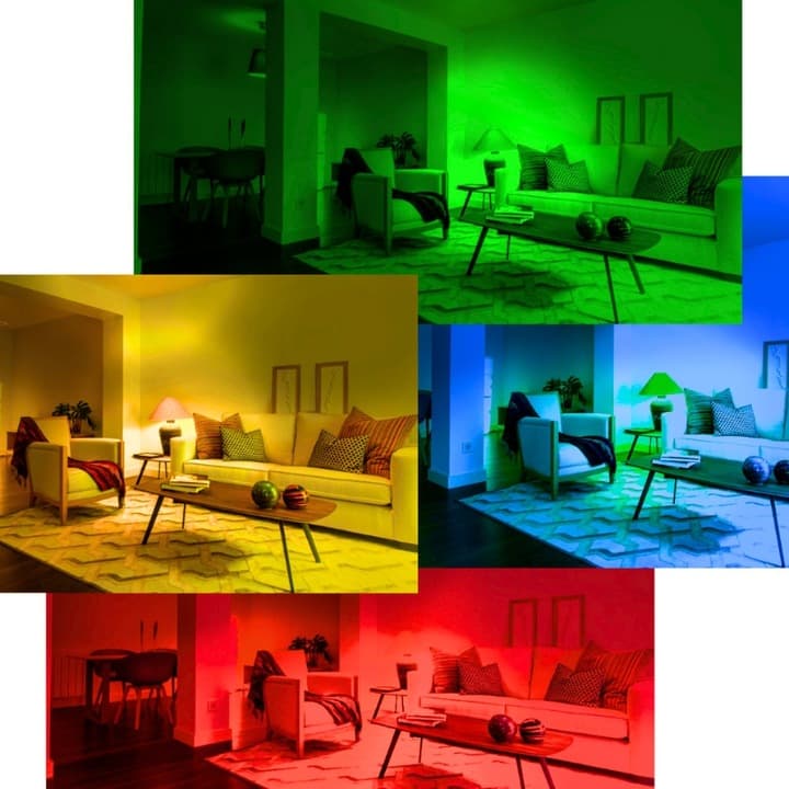 BX16_tds0565_Zestaw żarówek kolorowych LED RGB + piloty - 4 szt.